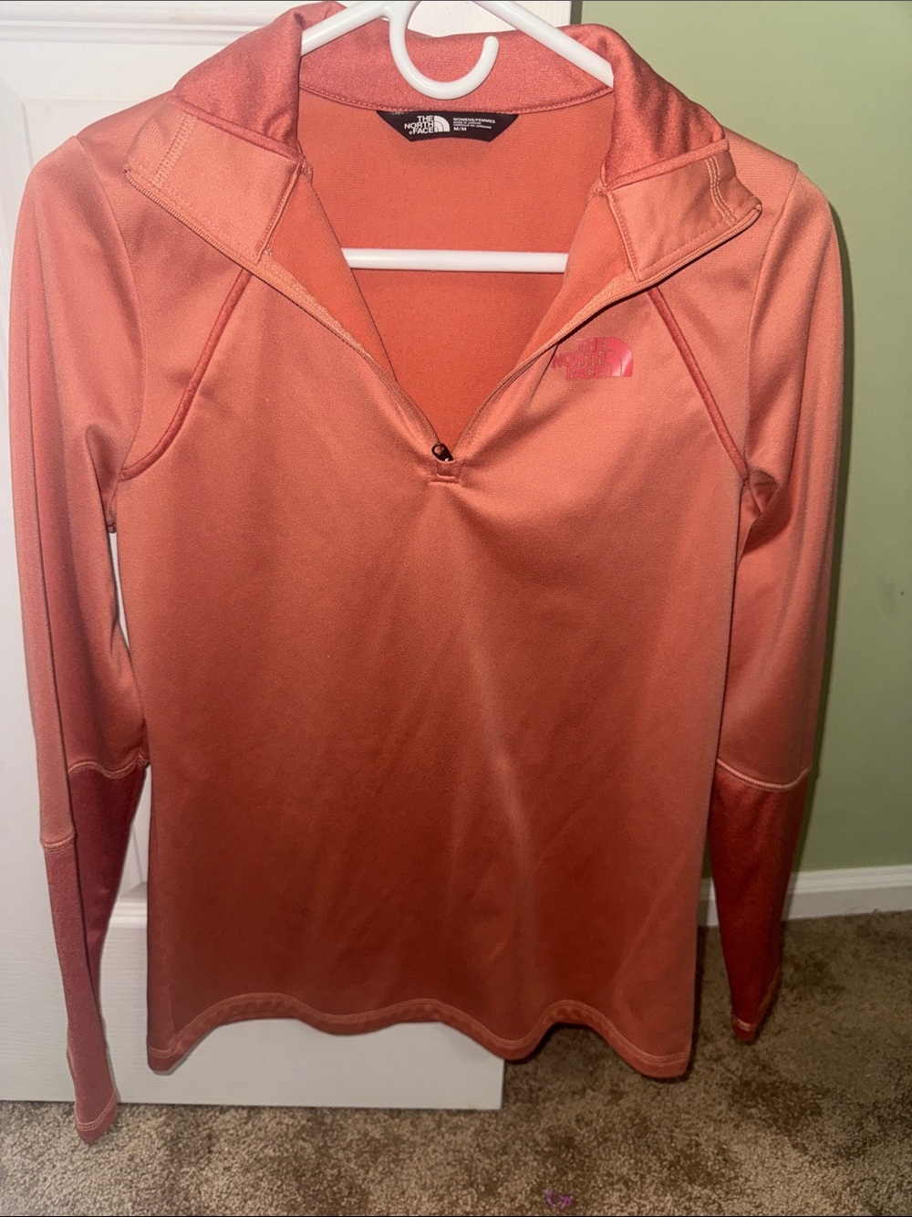 Women’s The North Face Orange Half-Zip Pullover